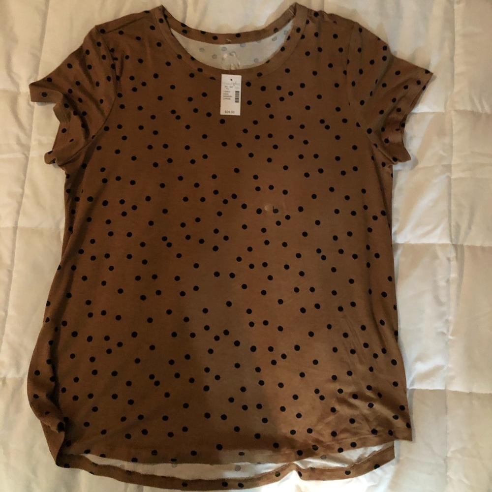 MAURICES 24/7 polka dot tee NWT